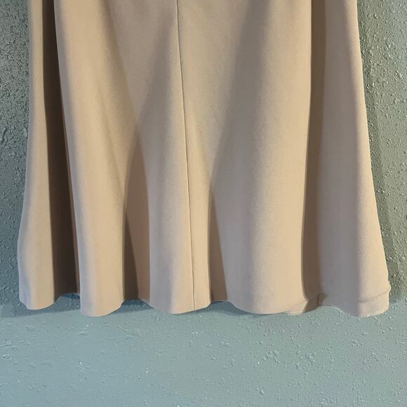 Vintage Georgio Armani Women's Beige Tulip Skirt Sz 12 100% Wool Fit and Flare - Picture 8 of 15